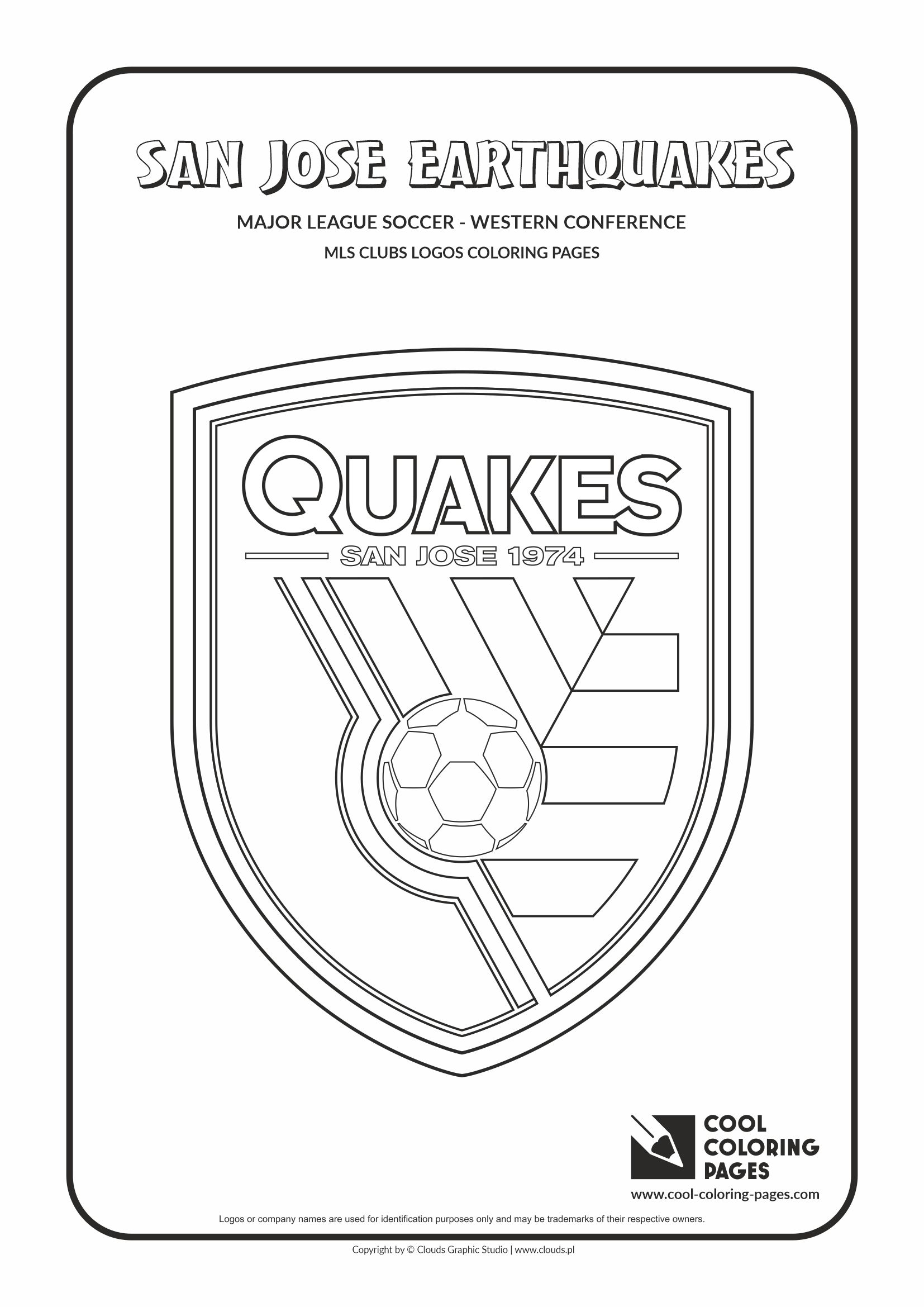 Cool Coloring Pages – MLS Clubs logos - San Jose Earthquakes
