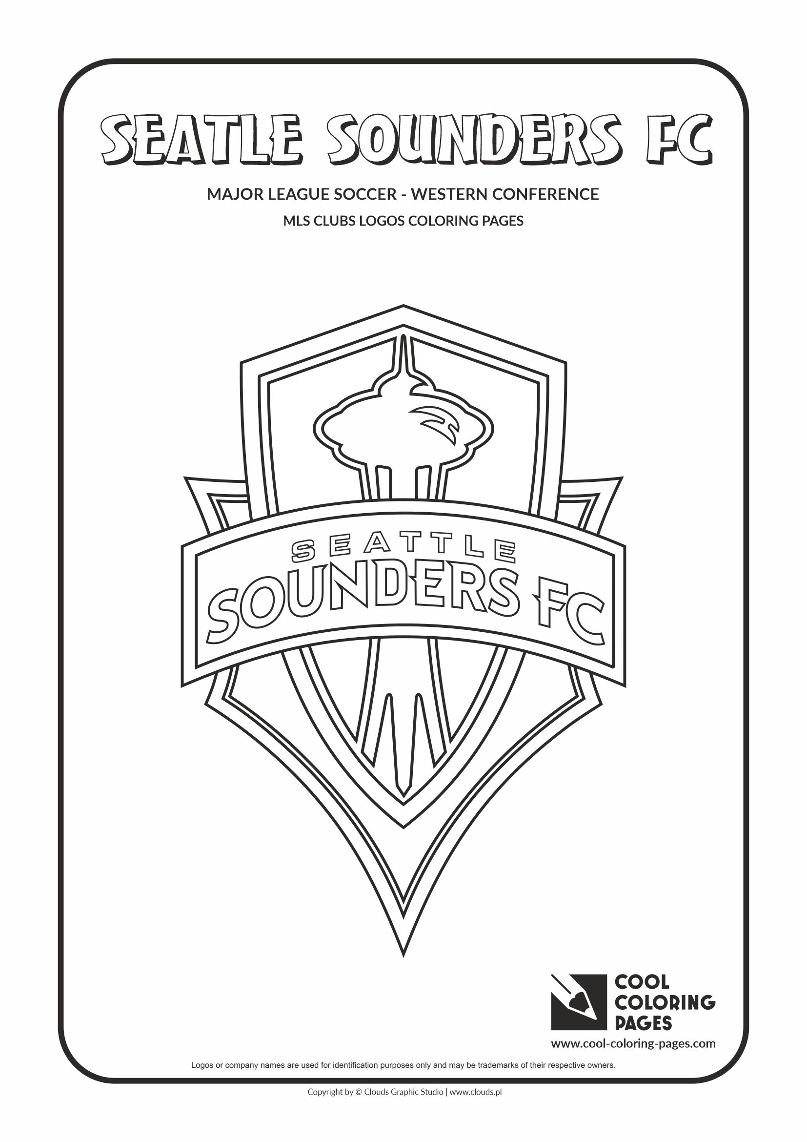 Cool Coloring Pages - MLS clubs logos - Seatle Sounders FC